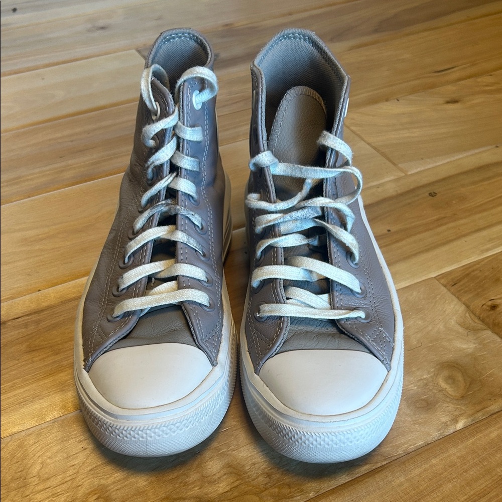 Converse Women's Light Gray High-Top Sneakers